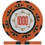 Crown Numbered Poker Chips - Orange 1000