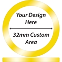 32mm Custom Area Shiny Gold Custom Poker Chips