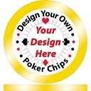 Design Your Own Shiny Gold Custom Poker Chips