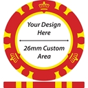 26mm Custom Area - Crown Custom Poker Chips