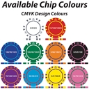 Available Colours - Royal Crown Custom Poker Chips