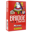 Modiano - Red Jumbo Bridge Plastic Playing Cards