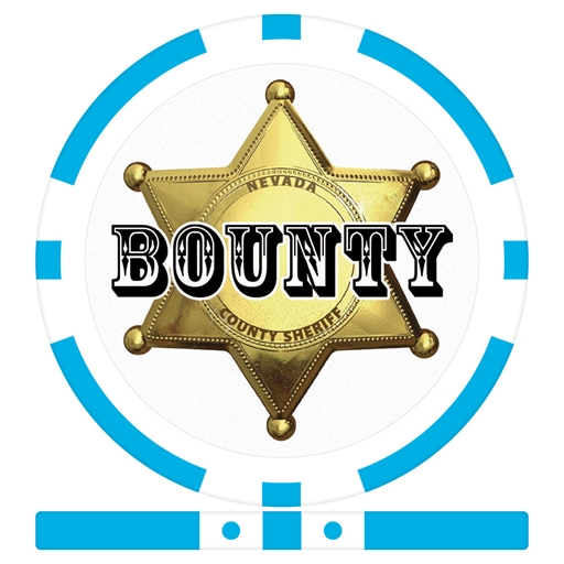 Sheriff Badge Bounty Chips - Light Blue