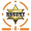 Sheriff Badge Bounty Chips - Orange