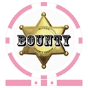 Sheriff Badge Bounty Chips - Pink