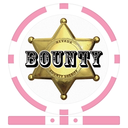 Sheriff Badge Bounty Chips - Pink