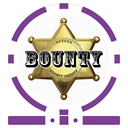 Sheriff Badge Bounty Chips - Purple