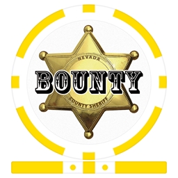 Sheriff Badge Bounty Chips - Yellow