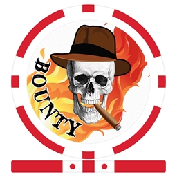 Skull in Hat Bounty Chips - Red