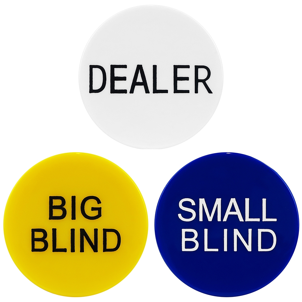 50mm Wide Premier Poker Chips UK Blue Small Blind Button