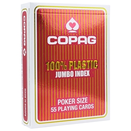 Copag - Red 2 Corner Plastic Playing Cards