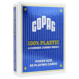 Copag - Blue 4 Corner Jumbo Index Plastic Playing Cards