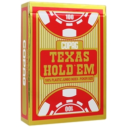 COPAG Gold Red Texas Hold'em Playing Cards
