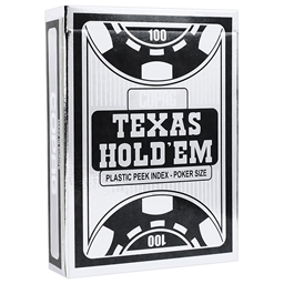 COPAG Silver Black Texas Hold'em Plastic Playing Cards