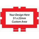 51x22mm Custom Area - 8 Stripe Custom Poker Plaques