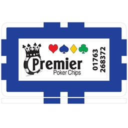 Blue 8 Stripe Custom Poker Plaque