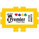 Yellow 8 Stripe Custom Poker Plaque