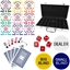 High Quality 300 Piece, 8 Stripe 14g Custom Poker Chip Set