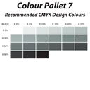 Ceramic CMYK Available Colour Pallet