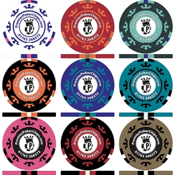 Three Colour Crown Custom Poker Chip Sample