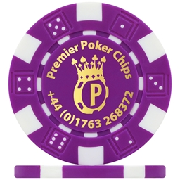 Custom Hot Foil Dice Poker Chip Example