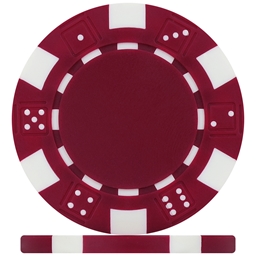 High Quality Burgundy Dice Poker Chips