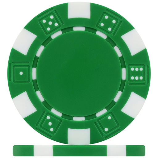 High Quality Green Dice Poker Chips