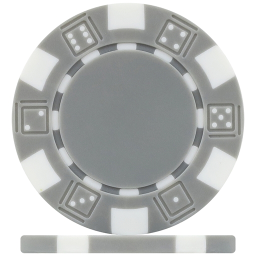 High Quality Grey Dice Poker Chips