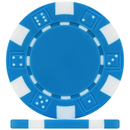 High Quality Light Blue Dice Poker Chips