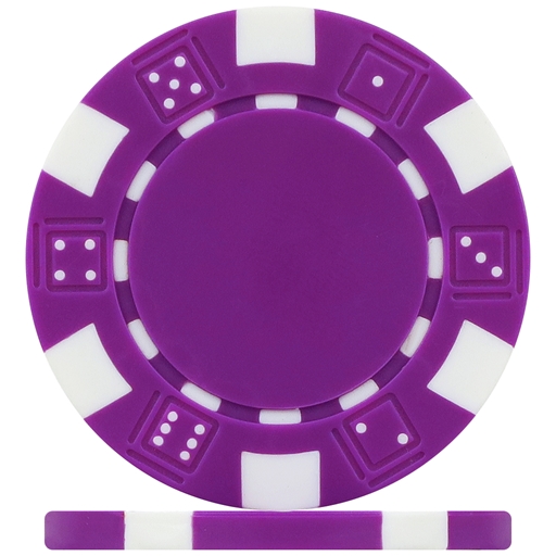 High Quality Purple Dice Poker Chips