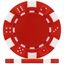 High Quality Red Dice Poker Chips
