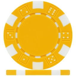 High Quality Yellow Dice Poker Chips