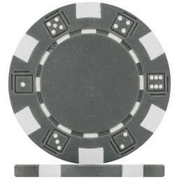 Budget Grey Dice Poker Chips