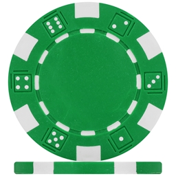 Budget Green Dice Poker Chips