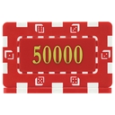 High Quality Dice Numbered Poker Plaques - Red 50000