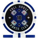 Full House Poker Club Poker Chips - Blue 10