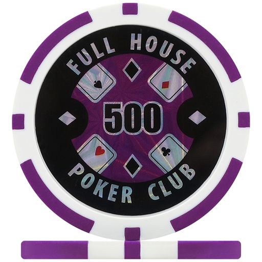 Full House Poker Club Poker Chips - Purple 500