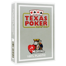Modiano Grey Texas Poker Plastic Playing Cards