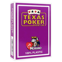 Modiano Purple Texas Poker Plastic Playing Cards