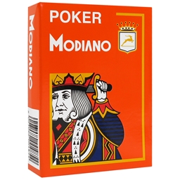 Modiano Orange Poker Plastic Playing Cards