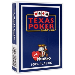 Modiano Blue Texas Holdem Poker Plastic Playing Cards
