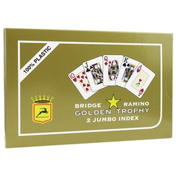 Modiano - Golden Trophy Twin Deck Plastic Playing Cards
