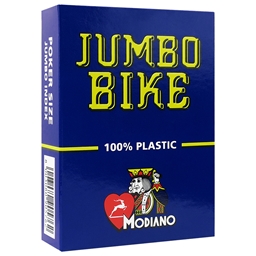 Modiano - Blue Jumbo Bike Plastic Playing Cards