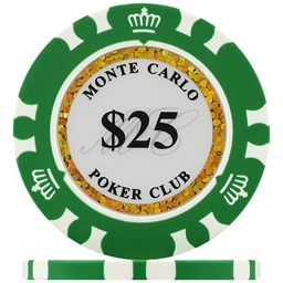 Monte Carlo Poker Chips - Green 25