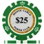 Monte Carlo Poker Chips - Green 25