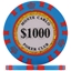 Monte Carlo Poker Chips - Light Blue 1000