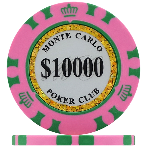 Monte Carlo Poker Chips - Pink 10000