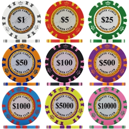 Monte Carlo Poker Chip Sample Pack