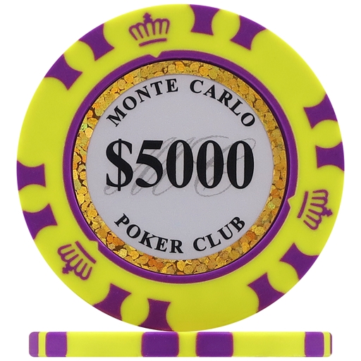 Monte Carlo Poker Chips - Yellow 5000