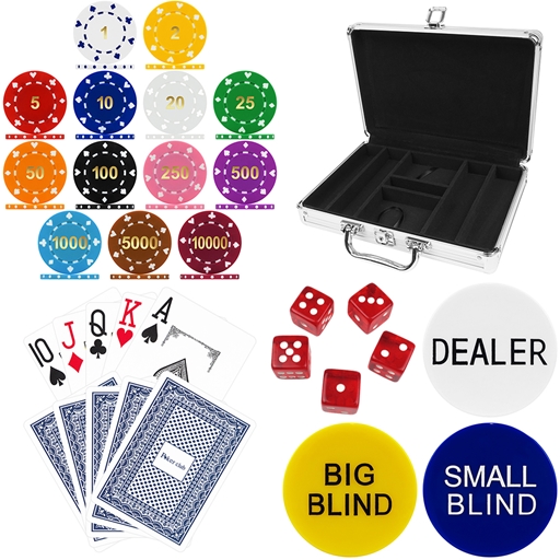 High Quality 200 Piece Suited Numbered Poker Chip Set